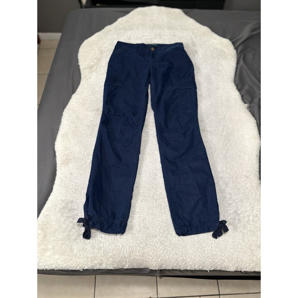 Lauren Ralph Lauren Women's Blue Chino Cargo Pants Size‎ 4